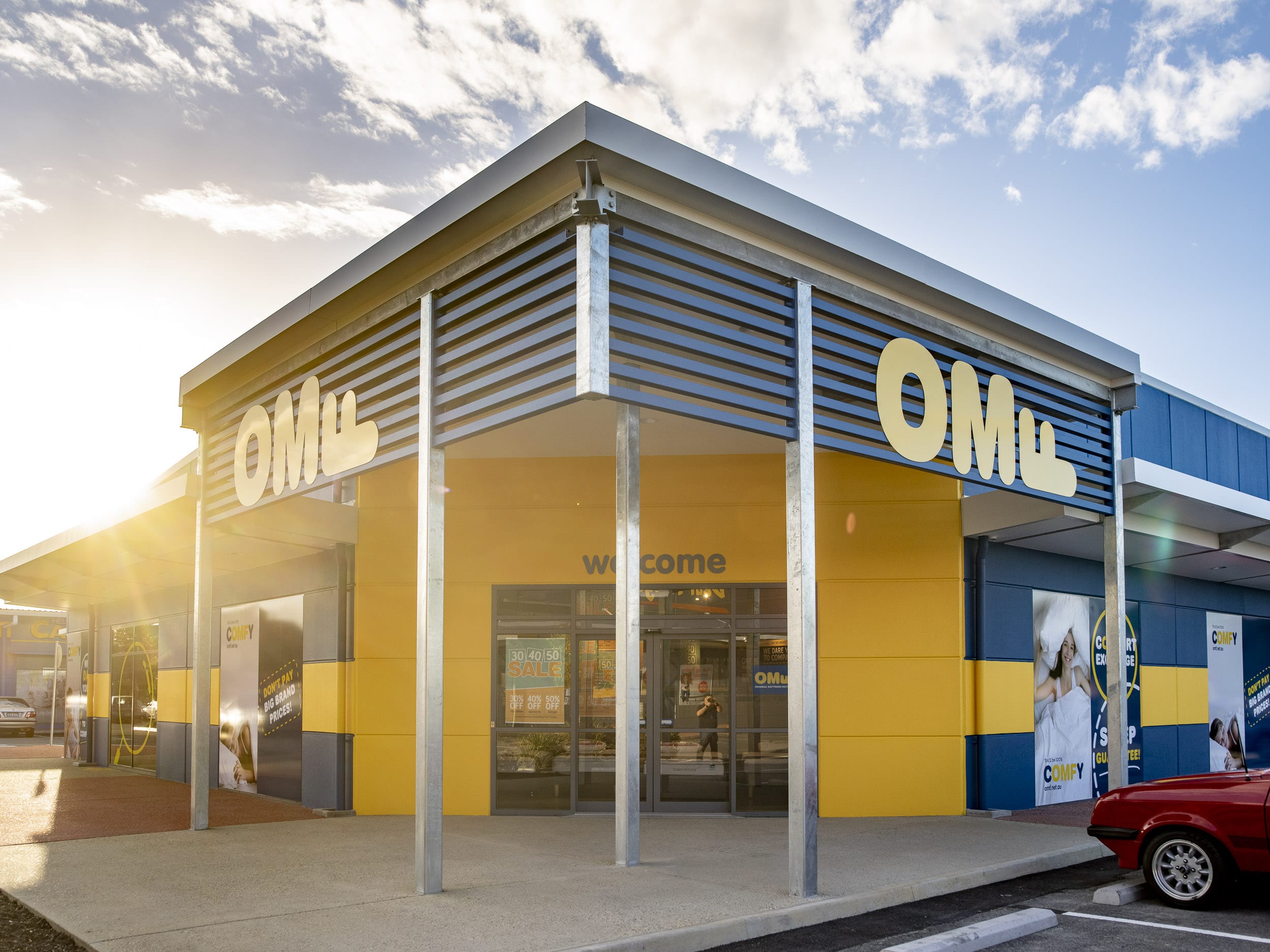 Helensvale Homeworld OMF Mattress Showroom TOMKINS Commercial and