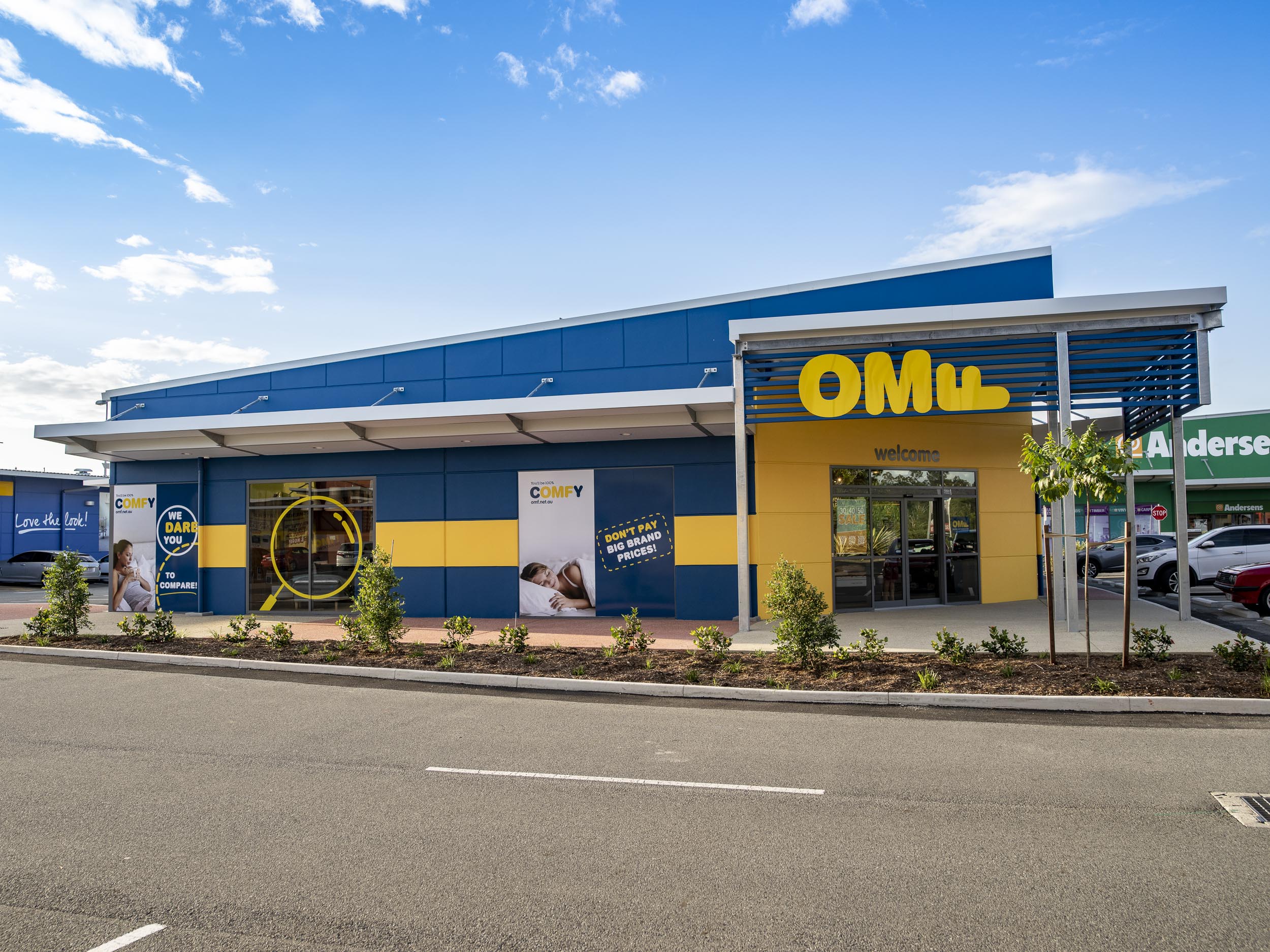 Helensvale Homeworld OMF Mattress Showroom TOMKINS Commercial and