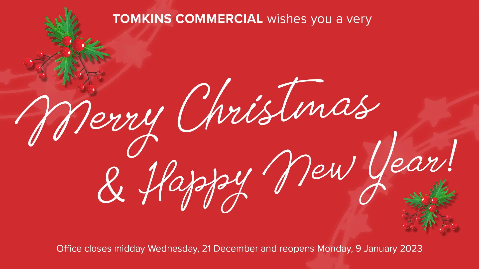 Merry Christmas from Tomkins Commercial